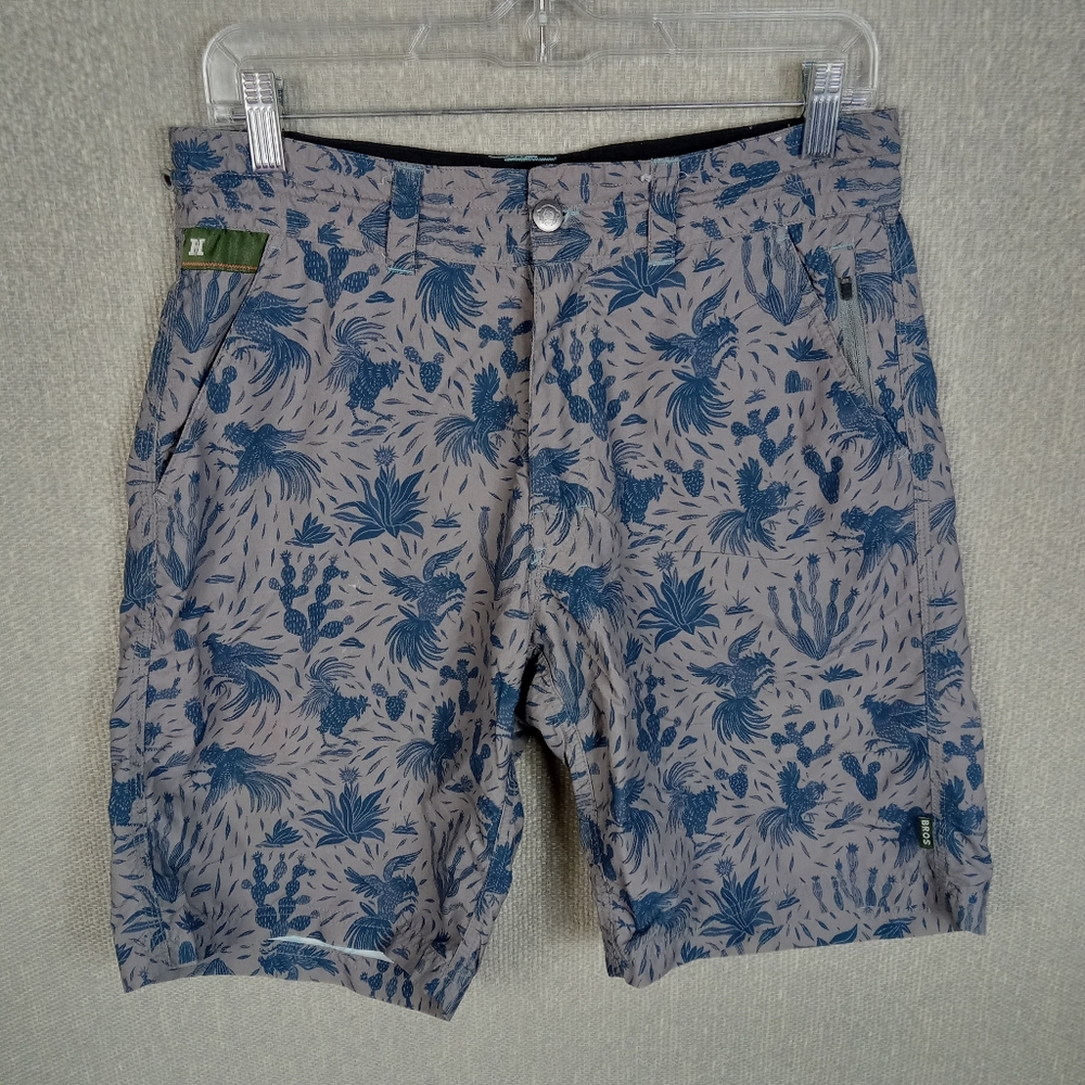 Howler Brothers Blue and Tan Hybrid Shorts